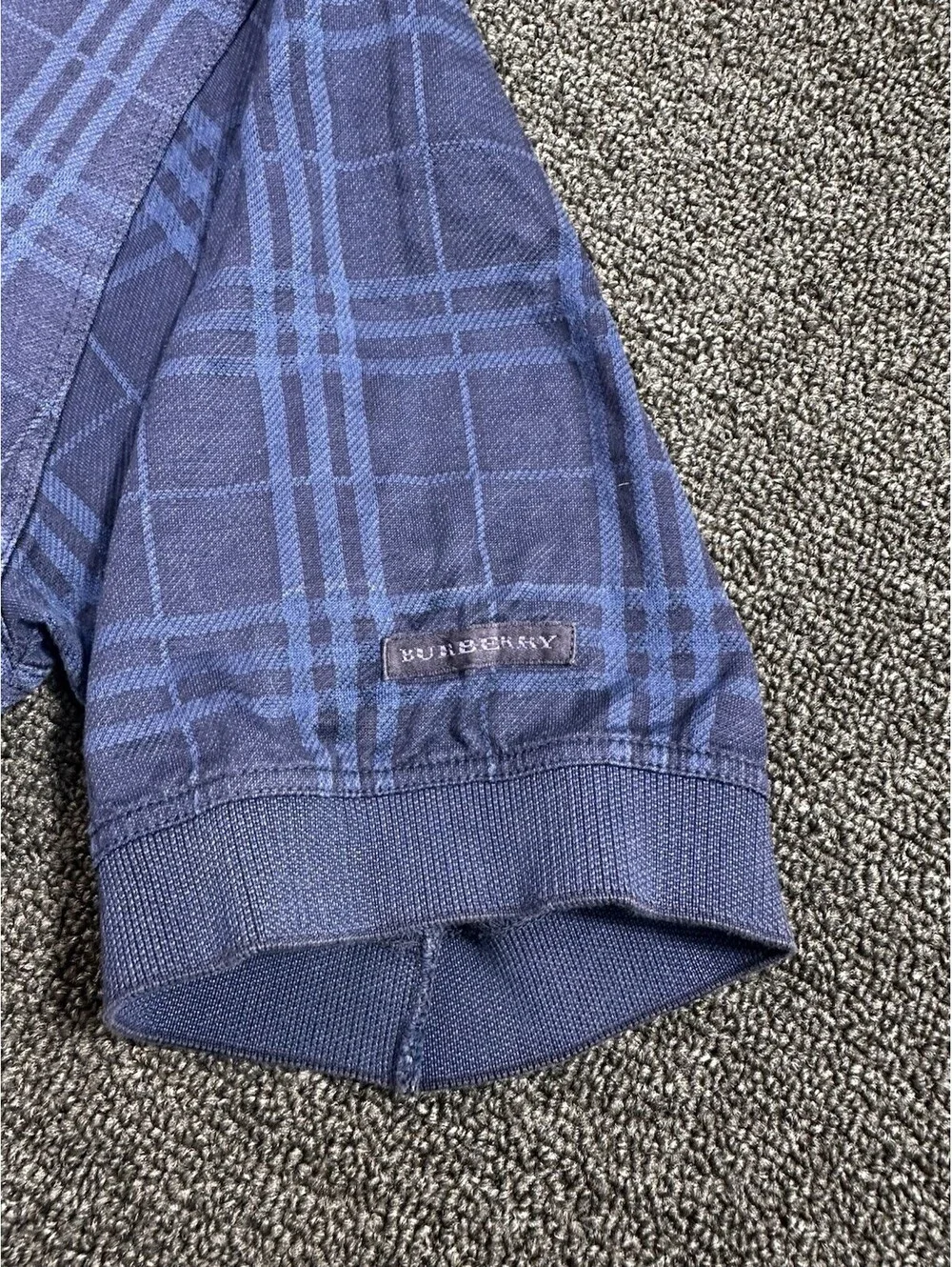 Men’s BLUE Burberry Golf Polo Shirt Size XL Preppy